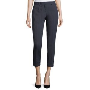 Lafayette 148 sz SM Downtown‎ Cropped Pants Heathered Blue Virgin Wool ankle